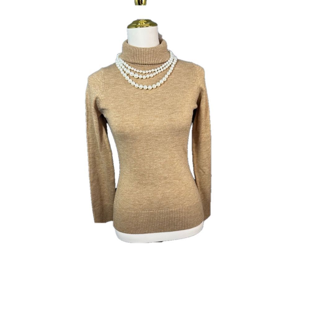 French Connection Tan Cowl Neck Sweater
